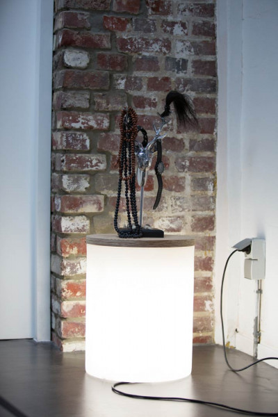 Leuchttisch Shining Drum inkl. Deckel, weiß