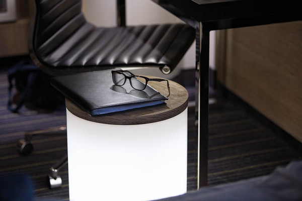 Leuchttisch Shining Drum inkl. Deckel, weiß