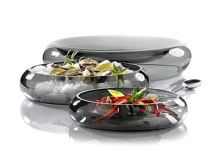 GLASSCHALE Duplex, grau Ø 35, 1 Stück