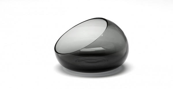 SCHALE Glas grau, Ø 18 cm