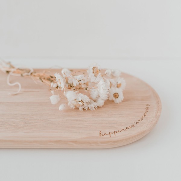 Tablett Happiness aus Eiche 57 cm