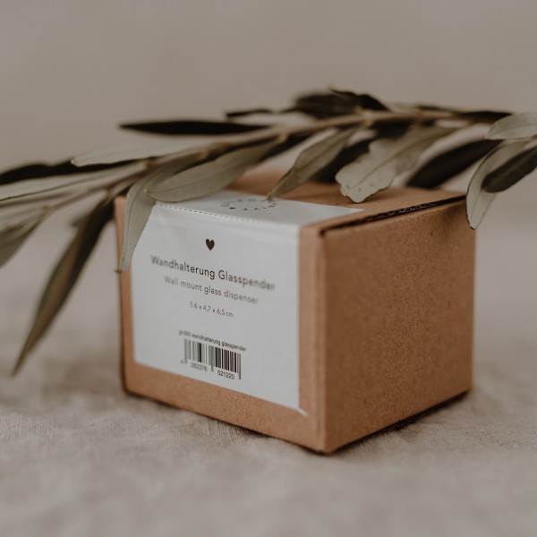 Wandhalterung für Seifenspender: Spülmittel/ Handseife Braunglas, 500ml