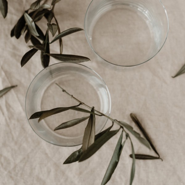 Trinkglas im 2er Set, Herz schwarz