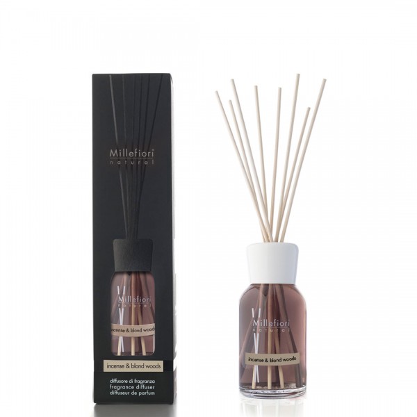 INCENSE & BLOND WOODS Millefiori Duftdiffuser 250ml, Natural Fragrances, 1 Stück