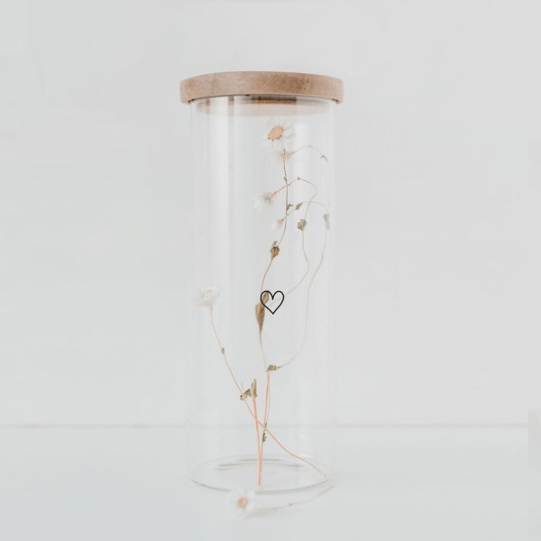 Vorratsglas Herz schwarz 25 cm