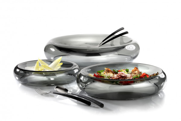 GLASSCHALE Duplex, grau Ø 46cm , 1 Stück