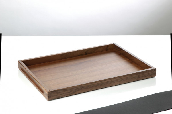Serviertablett flach, SOLID, Walnussholz, 53x37x4 cm