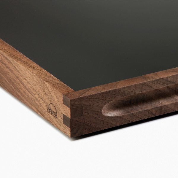 Serviertablett flach, SOLID, Walnussholz, 53x37x4 cm