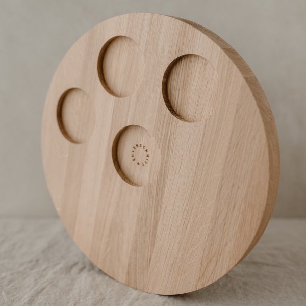 Rundes Kerzenbrett aus Eiche 32cm / Adventskranz