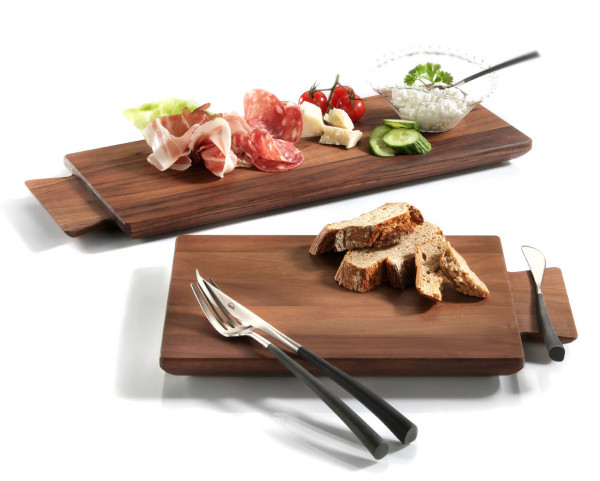 Schneid-/ Brotzeitbrett " Connect" Walnussholz, 31cm