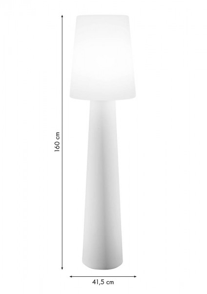 Stehleuchte No.1, 160cm, Farbe weiß mit WW LED