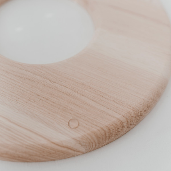 Tablett ' Buntes Leben' Ø35cm, aus Eiche