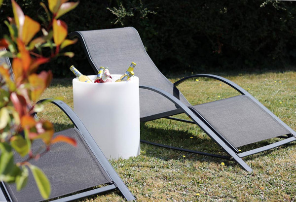 Leuchttisch Shining Drum inkl. Deckel, weiß