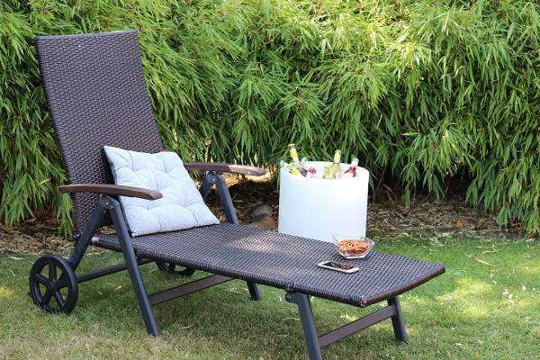 Leuchttisch Shining Drum inkl. Deckel, weiß