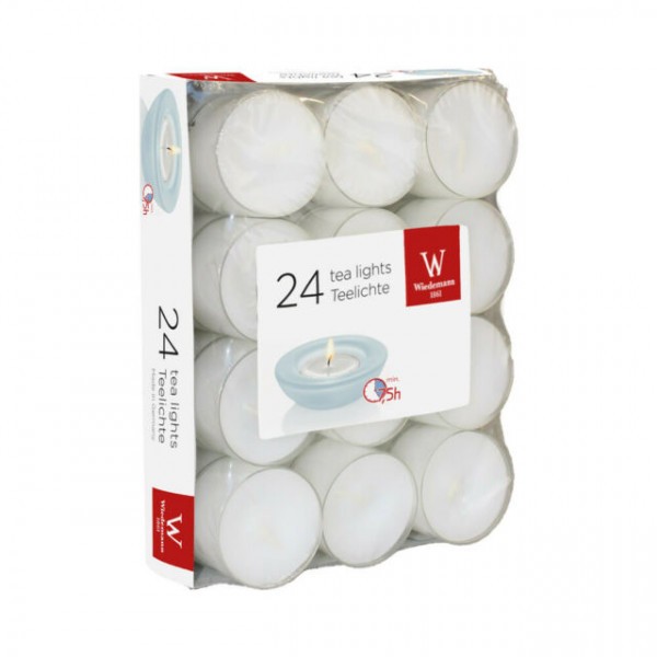 Wiedemann 24er Flatpack Teelichte PC Cup, ca. 7,5h Brenndauer
