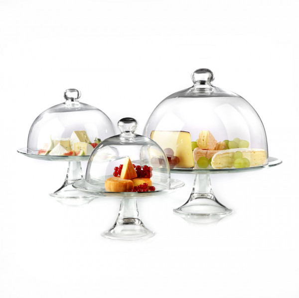 Gebäck-/ Kuchenständer, Klarglas, Groß