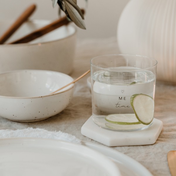 Trinkglas im 2er Set, Selflove schwarz