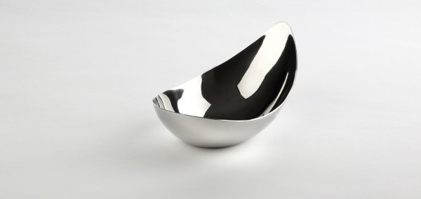SCHALE oval Edelstahl, hochglanzpoliert, 0,35l , 1 Stück