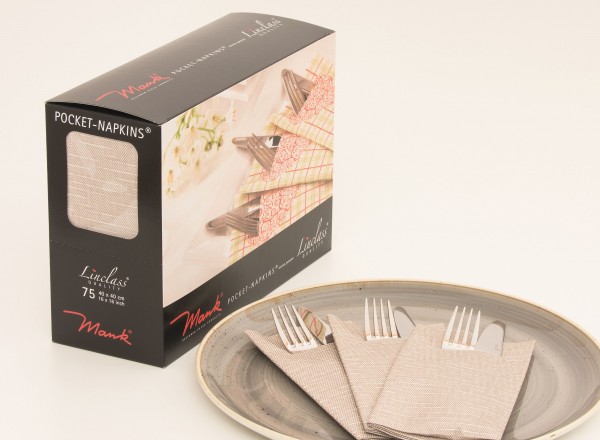 Mank Pocket-Napkins mit Schlitz, grau Linclass 300 Stück