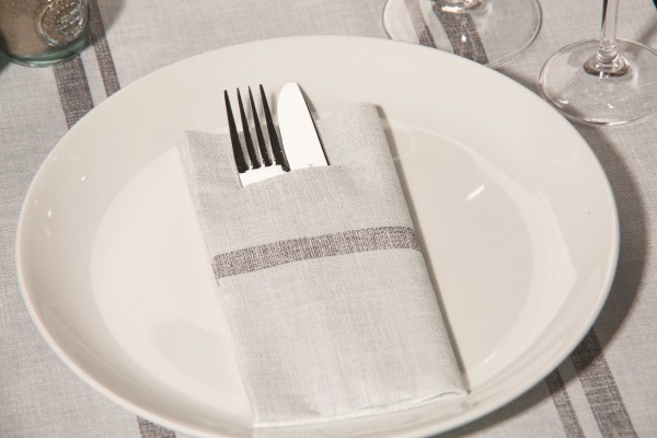 Mank Pocket-Napkins mit Schlitz, grau Linclass 300 Stück