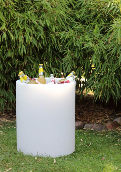 Leuchttisch Shining Drum inkl. Deckel, weiß