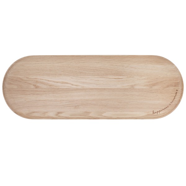 Tablett Happiness aus Eiche 57 cm