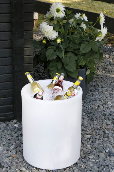 Leuchttisch Shining Drum inkl. Deckel, weiß