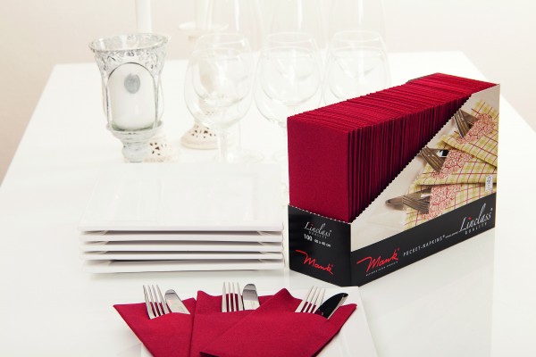 Mank Pocket-Napkins mit Schlitz, grau Linclass 300 Stück