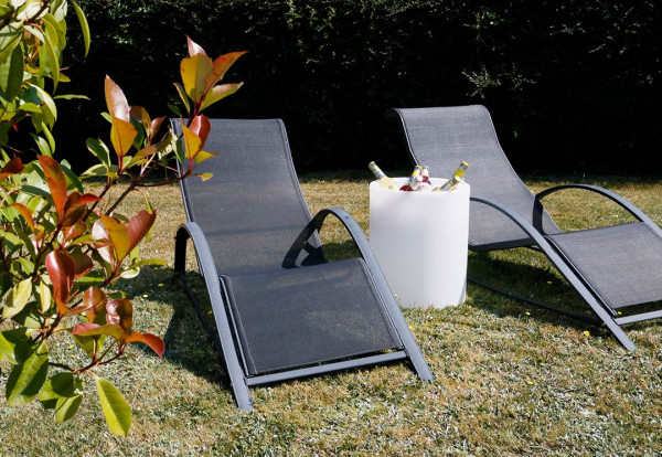 Leuchttisch Shining Drum inkl. Deckel, weiß