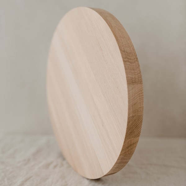 Rundes Kerzenbrett aus Eiche 32cm / Adventskranz