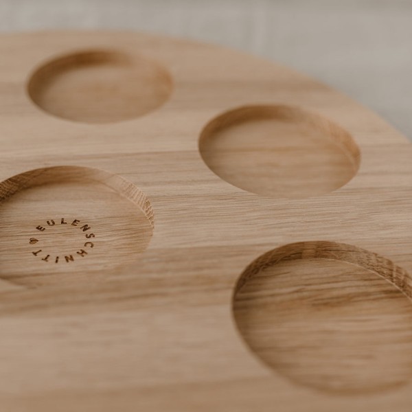 Rundes Kerzenbrett aus Eiche 32cm / Adventskranz