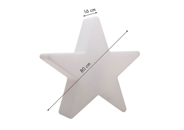 Motivleuchte Shining Star warmweiße LED, Stern Ø 80 cm, T 17cm