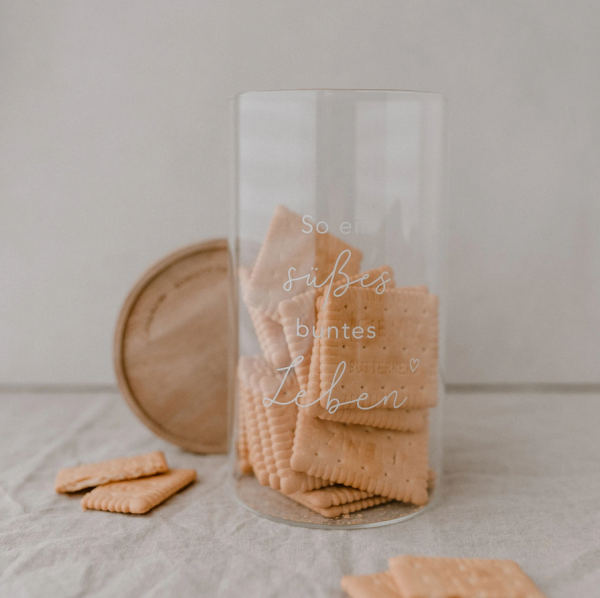 Vorratsglas Süßes Leben schwarz 19 cm