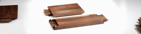 Schneid-/ Brotzeitbrett " Connect" Walnussholz, 31cm