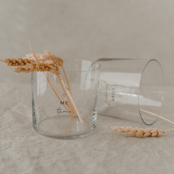 Trinkglas im 2er Set, Selflove schwarz