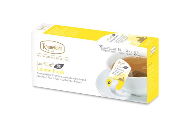 Ronnefeldt Tee LeafCup Lemon fresh, 6 x 15 Stück BIO