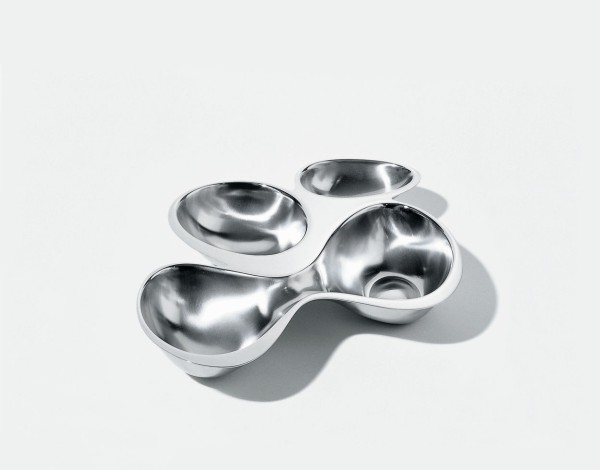 Antipasti Platte Edelstahl, 4 Abteilungen, BABYBOOP